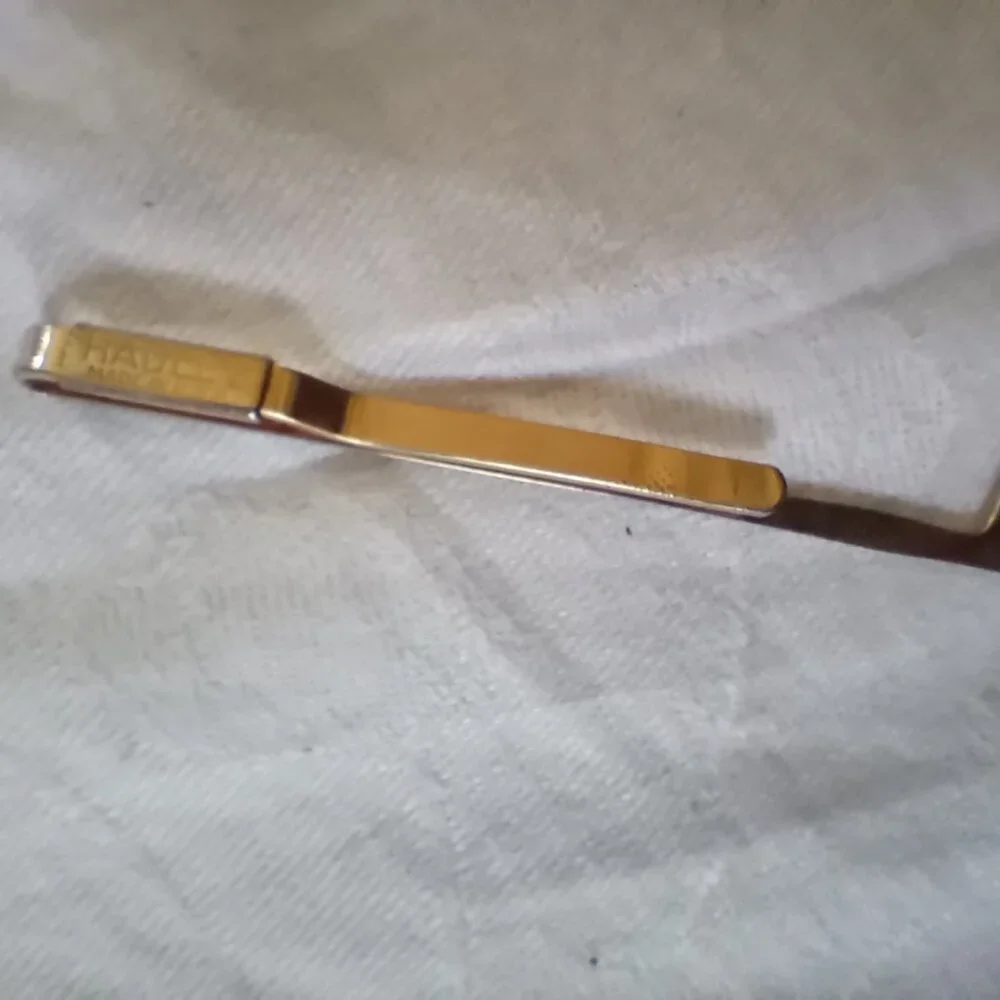 Vintage Hadley Money Clip or Tie Bar Yellow Gold Tone Made USA Golf Club
